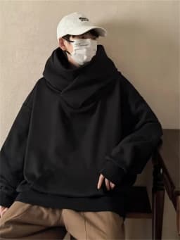 American High Street Functional Style Hooded High Collar Jacket Men's Oversize Versatile Casual Top Trendy Autumn Wear