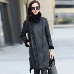Oversized 6XL Thicken PU Leather Jacket Women's 2026 Winter Warm Faux Mink Fur Coat Female Loose Windproof Parka Long Overcoat