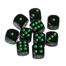 10pcs 15mm Multicolor Acrylic Cube Digital Dice D6 Beads Six Sides Portable Table Games Toy For Pub Club Party Board Game Tray