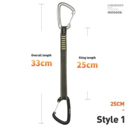 XINDA Rock Climbing Quickdraw Sling Professional Safety Lock Extenders Carabiner Mountaineer Outdoor Protect Kits