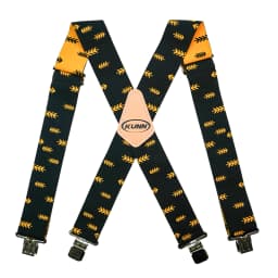KUNN Men Suspender Tape Measure Pattern Suspender Fully Strength Elastic with Heavy Duty Clip Ruler Suspenders