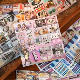 Mr Paper 30/60pcs Happiness Notebook Series Square Cut Film Sticker Book Japan Korea Cute INS Style Handbook DIY Diary Guca Plat