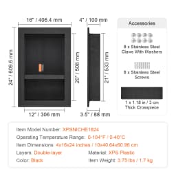 SucceBuyShower Niche Ready for Tile Shelf Organizer Corners Niche Recessed Sealed Protection Soap Storage for Shower Bathroom