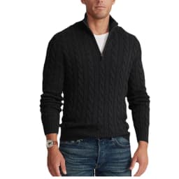 Mock Neck Knitted Sweater Men Solid Pullovers Long Sleeve Sweaters Spliced Zipper Spliced Autumn Casual Loose Slight Strech