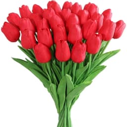 Artificial Flower Realistic Touch Tulip Scrapbooking Home Room Decoration Wedding Garden Archway Garland Festival Bouquet DIY