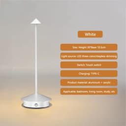 HPH Rechargeable Table Lamp Creative vintage Led Lamp Coffee Pina Pro Table Lamp Aesthetic Decoration Decorative Desk Lamp