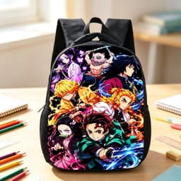 Anime Demon Slayers Backpack Game Cartoon Tanjiro Nezuko Print Schoolbag Student Bookbag Back To School Bags Christmas Gifts