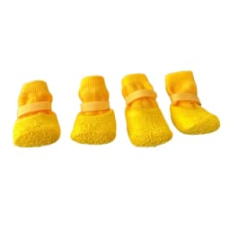 4Pcs/Set Portable Anti-slip Dog Shoes Waterproof Adjustable Dog Foot Cover Breathable Anti-dirty Pet Boots Autumn Winter
