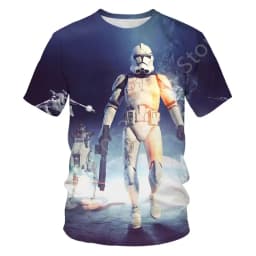 3D Quick Drying Short Sleeve Men's T-Shirt Star Wars 50th Anniversary Adult & Children's Parent-Child T-Shirt