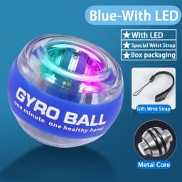 Power Wrist Hand Ball Trainer Ball Wrist Strengthener Gyro Self-Starting Forearm Trainer Gyro Ball for Strengthening Muscles