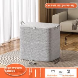 220L Big Size Clothes Storage Box With Cover Large Laundry Basket Organizer Bag For Baby Foldable