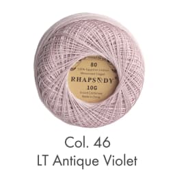 Rhapsody Premium Size 80 Cotton Crochet Thread 100% Egyptian Mercerized Singed 13 Colors 10G Tatting Needlepoint Bobbin Lace