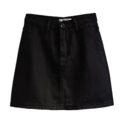 High Waist Loose Fit Straight Leg Mid-Length Denim Skirt for plus Size Women Summer New Style Retro Blue A-Line Skirt