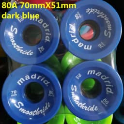 4pcs 70mm 51mm 80 duro Longboard Wheel for 70mm Skateboard Tire 80A Durable Elastic PU Ruedas for Road Street Skate Board Rodas