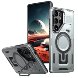 For MagSafe Magnetic Phone Case with Camera Frame Stand For Samsung Galaxy S26 Plus S25 S24 S23 FE S22 Ultra A56 A36 A26 A16 A06