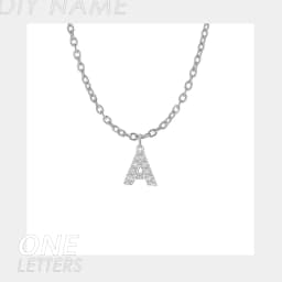 EMANCO Customized Name Necklace Personalized Zircon Letter Stainless Steel Choker Necklace Pendant Nameplate Gift Dropshipping