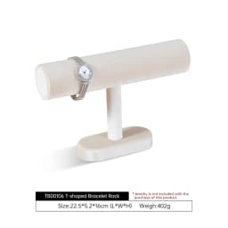 Yinbeini Velvet Bangle Bracelet Watch Display Stand T-shape Jewelry Display Stand Shop Window Showcase Props TB001