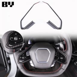 For Chevrolet Corvette C8 2020-2024 Car Accessory ABS Carbon Fiber Car Console Gear Shift Panel Cover door armrest Trim Sticker