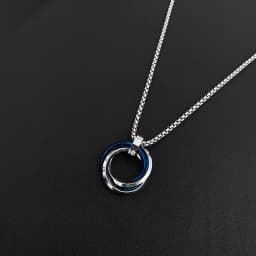 Necklace For Men Hip-hop Three-ring Titanium Steel Does Not Fade Simple Refined Minor Personality Brand Red Tide Pendant