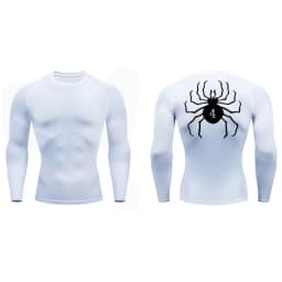 Spider Print Compression Shirts for Men Gym Workout Fitness Undershirts Short Sleeve Quick Dry Athletic T-Shirt Tops Sportswear