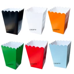 6pcs Rose Gold Pink Stiff Paper Mini Party Popcorn Boxes Pop Corn Candy/ Sanck Favor Bags Wedding Birthday Movie Party Tableware