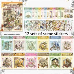 Mr. Paper Modern Art Architecture Theme Collection Sticker Book 29pcs, Miniature Room Design, DIY Creative Journal Collage