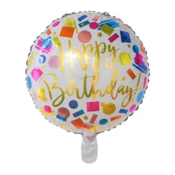 50pcs 18inch Round Foil Balloon Happy Birthday Inflatable Foil Helium Balloons Birthday Party Decoration Kids Toys Air Globos