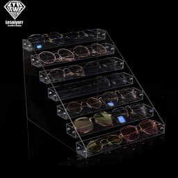 Acrylic 3/4/5/6/7 layers SunGlasses Eyeglasses Display Stands Glasses Shelf Holder Frame Sunglasses Shelf Organizer Storage Rack