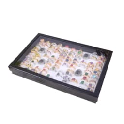 100-position Ring Box Sponge Suede Ring Display Cardboard Jewelry Storage Box Display Ring Cufflinks Jewelry Tray