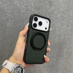 17 ProMax Wax PU Leather Magnetic Charging Phone Case For iPhone 14 15 16 Plus 17 Air 11 12 13 Pro Max 360° Rotating Stand Cover