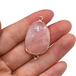 Natural Stone Drop-shaped Pendants Amethyst Double Hole Connector for Jewelry Making DIY Necklace Bracelets Accessories