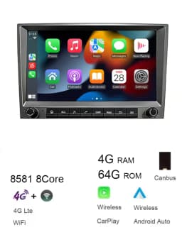 For Porsche 911 997 987 Cayman Boxster Local 720P CarPlay 8" gray Android 14.0 Car player 8 Core 8GB multimedia GPS car stereo