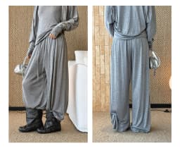 Summer Elastic Drawstring Wide-Leg Casual Pants, Loose And Drapey, Fresh Long Pants For Women