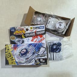 Takara Tomy Lightning L-Drago 100HF BB-43 Metal Fusion Original Authentic Vintage Left Spin Bey Launcher L Set