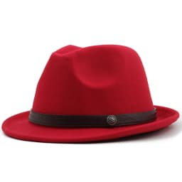 2022 Simple Wool Women Men Fedora Hat For Winter Autumn Elegant Lady Gangster Trilby Felt Homburg Church Jazz Hat