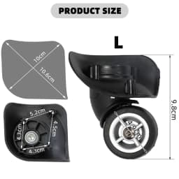2Pcs Replacement Luggage Wheels for Suitcases Silent Repair Spinner Caster Rubber Wheels Trolley Parts Luggage Accessories