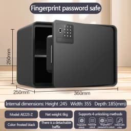 All steel fingerprint password safe New safe small automatic door safe box 20/25cm anti-theft password key safe Jewelry safe