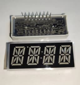 0.47 INCH 47416TCGH1YA SMAE AS COM-21212 Display Module LED Characters Green 14 Segments Alphanumeric 4 Characters Common Anode