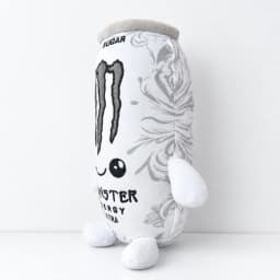 Black White m-o-n-s-t-e-r Energy Can Shaped Plush Toy Zero Sugar Theme Soft Stuffed Doll Desktop Decor Holiday Gift