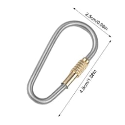 Small Locking Carabiner Titanium Screw Lock Buckle Keychain Clip High Strength Lightweight Key Rings For Hiking Camping