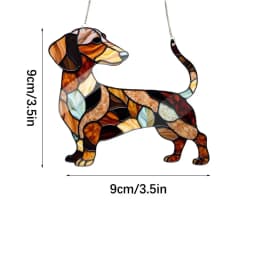 Cute Dog Window Hangable Sun catcher Ornament Acrylic Dachshund Ornament For Home Garden Room Sun Catcher Decor