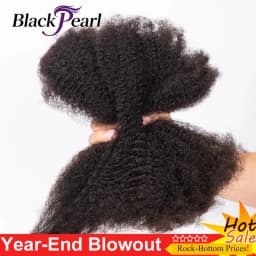 X Human Hair Afro Kinky Bulk 18-44 Inches For Mini Twist 50g Hair Bundles Repair Locs Natural Black For Dreadlock Extensions