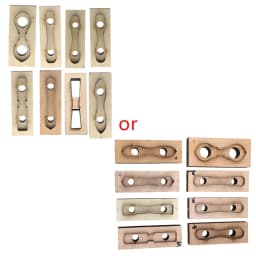 8Pcs DIY Keychain Scrapbook Embossing Wooden Die Cutting Leather Mold Art Crafts N84D