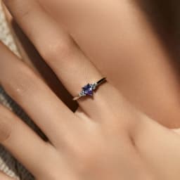 MODIAN 925 Sterling Silver Water Drop Cocktail Ring Classic Prong Purple Cubic Zirconia Rings For Women Female Fine Jewelry