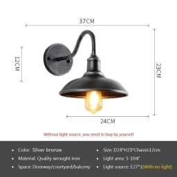 Industry Wall Lamp Retro Waterproof Wall Light For Courtyard Balcony Entrance staircase Hallway Bedroom Vintage Decor Fixtures