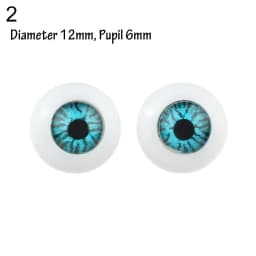 1Pair Doll Activity Eyes Doll Eye Accessories with Eyelashes Doll Rolling Eyeballs Simulation Active Eyeball DIY Doll Eyes