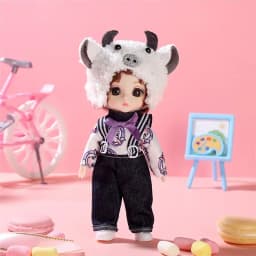 16cm DIY Dress Up Doll BJD Doll 1/12 with Clothes and Shoes Movable 13 Joints Cute Sweet Face Girl Gift Child Toys Princess Doll