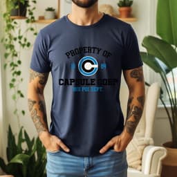 100% Cotton Capsule Corp T-Shirt Anime Retro Style Oversized Breathable Casual Short Sleeve