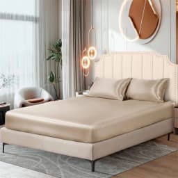 Mulberry Silk Fitted Sheet with Elastic Bands 23 Momme Pure Silk Mattress Covers for Single Double King Queen Bed Luxury Sheets