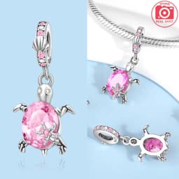 925 Sterling Silver Ocean Series Blue Turtle Starfish Shell Fit Original Bracelet Charms for Women diy Fine Jewelry Gifts
